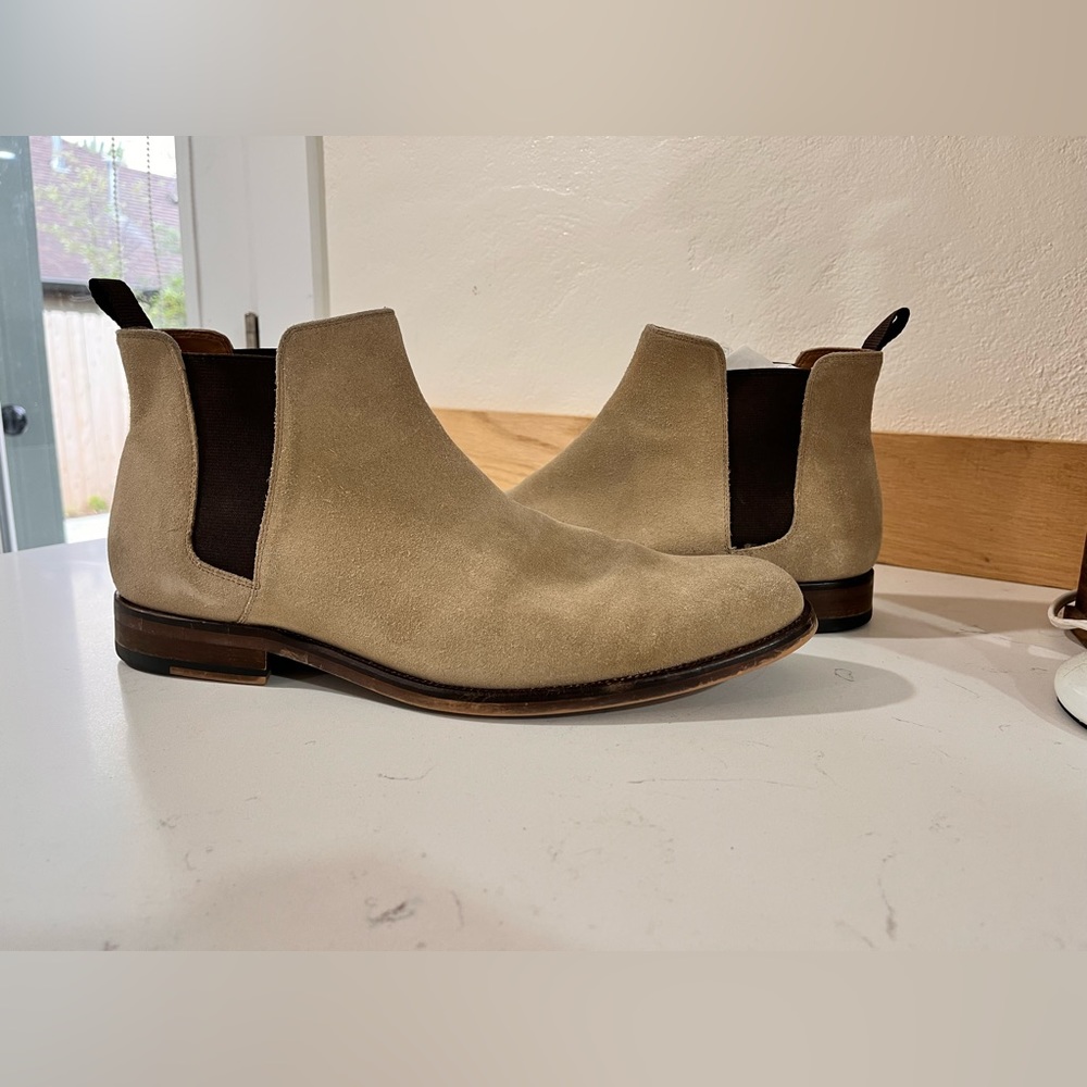 Aldo Suede Tan Chelsea Boots
